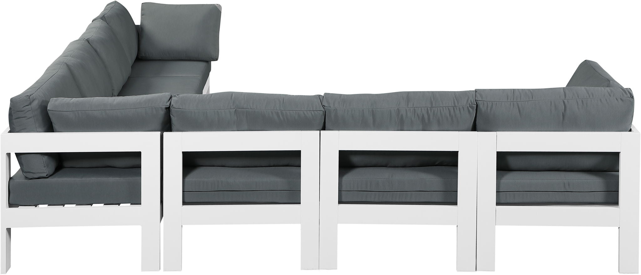 Nizuc - Outdoor Patio 7 Piece Modular Sectional With White Frame - Urban Living Furniture (Los Angeles, CA)