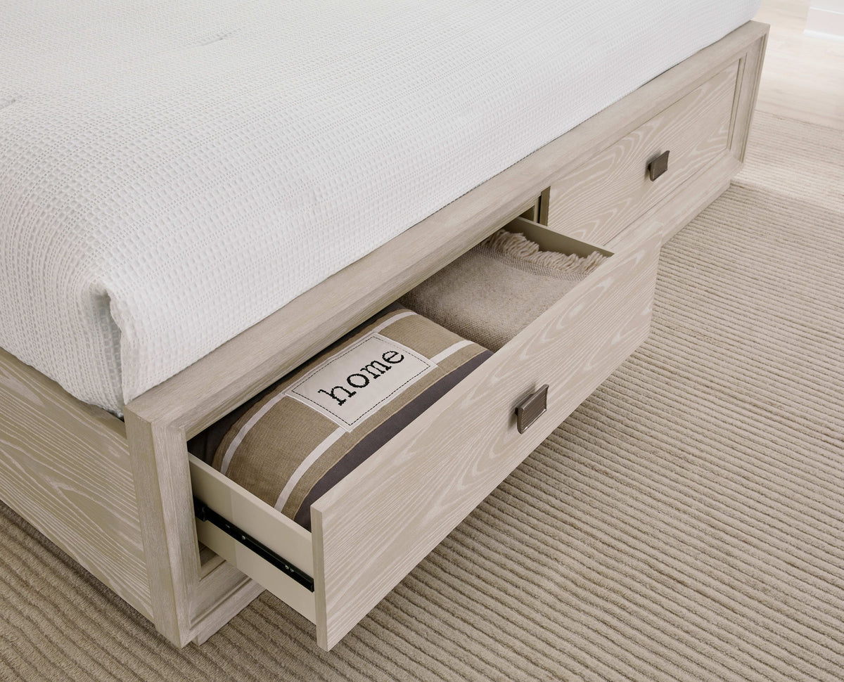 Maxime - California King Two Drawer Footboard Storage Bed - Ash