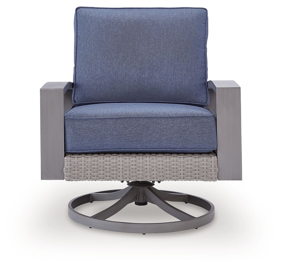 Half Moon Beach - Swivel Lounge With Cushion - Blue / Gray - Urban Living Furniture (Los Angeles, CA)