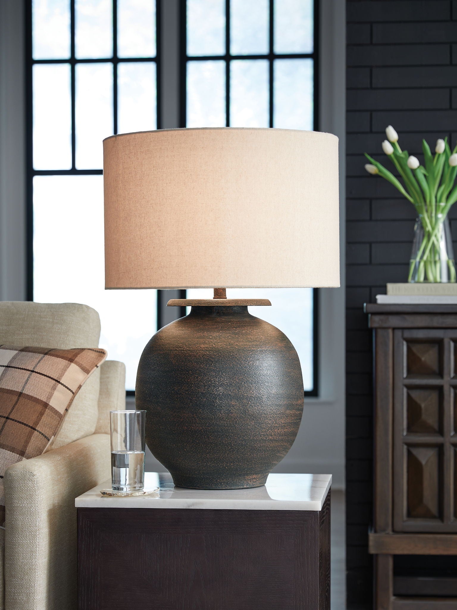 Carlenbury - Antique Brown - Metal Table Lamp - Urban Living Furniture (Los Angeles, CA)