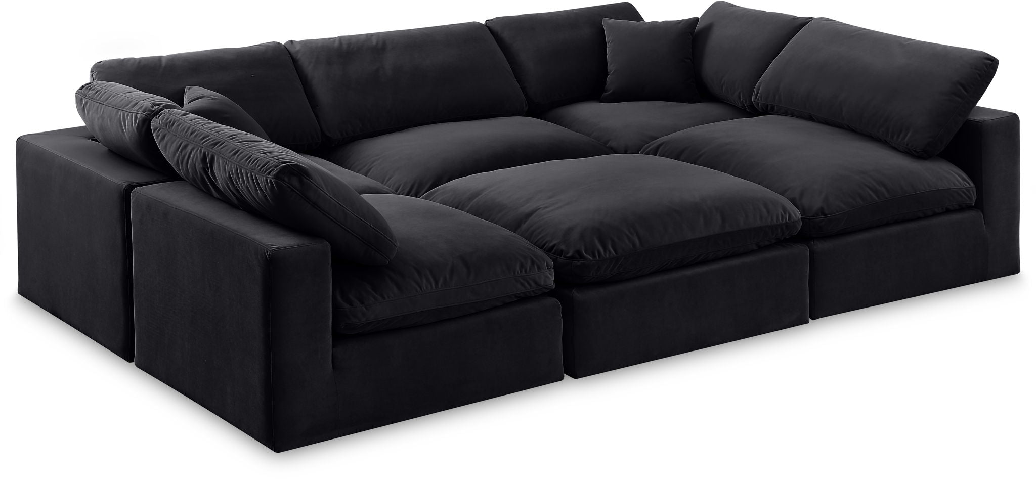 Comfy - 6 Piece Velvet Sectional - Urban Living Furniture (Los Angeles, CA)