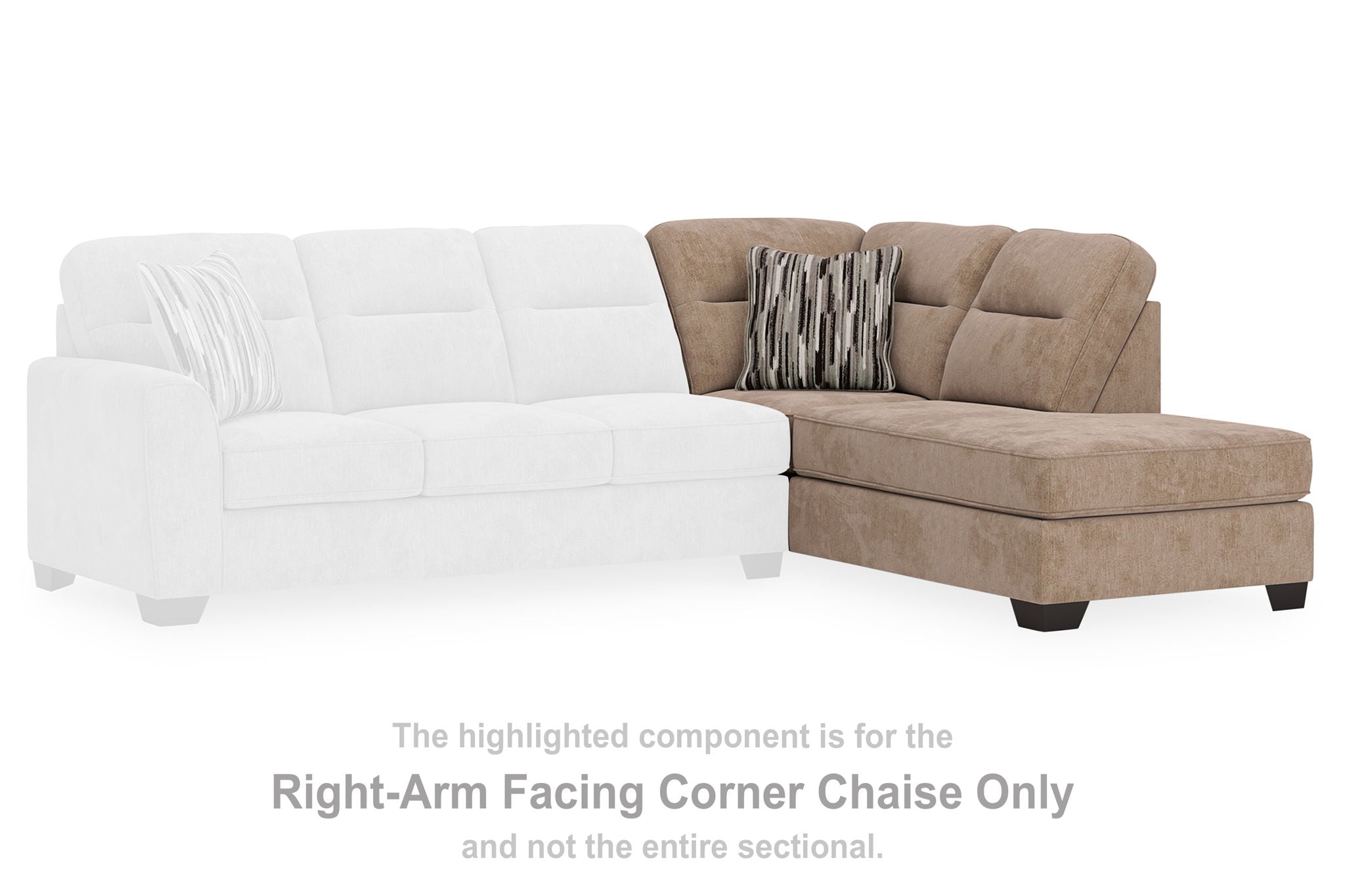 Olten - RAF Corner Chaise - Mocha - Urban Living Furniture (Los Angeles, CA)