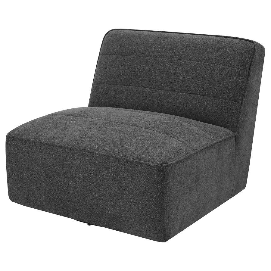 Cobie - Upholstered Armless Swivel Chair - Dark Charcoal - Urban Living Furniture (Los Angeles, CA)