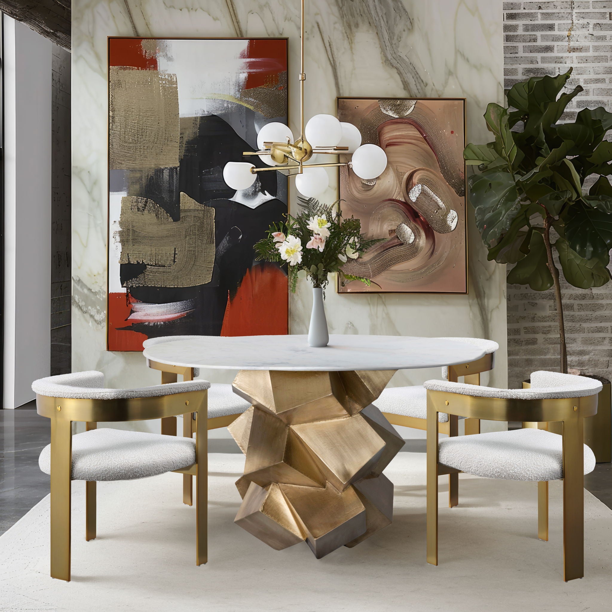 Walker - Marble Dining Table - Urban Living Furniture (Los Angeles, CA)