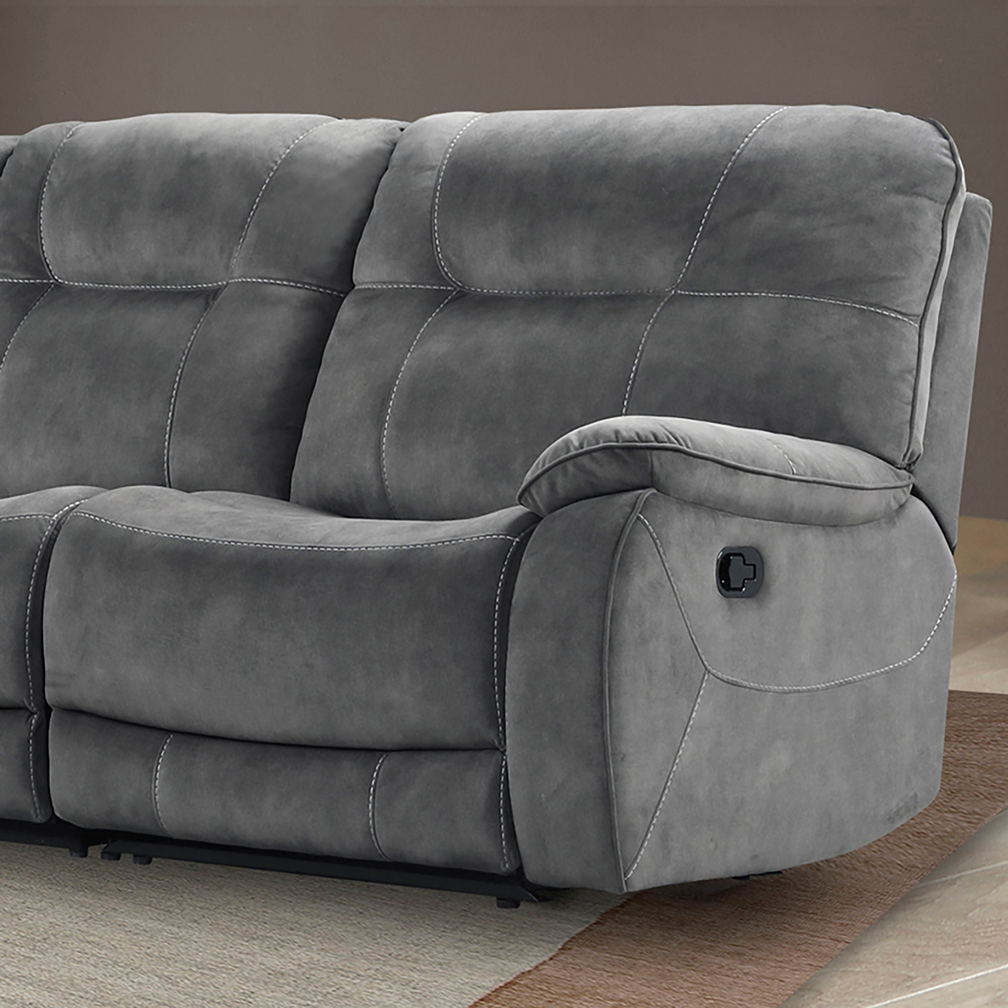Cooper - Manual Right Arm Facing Recliner - Shadow Gray - Urban Living Furniture (Los Angeles, CA)