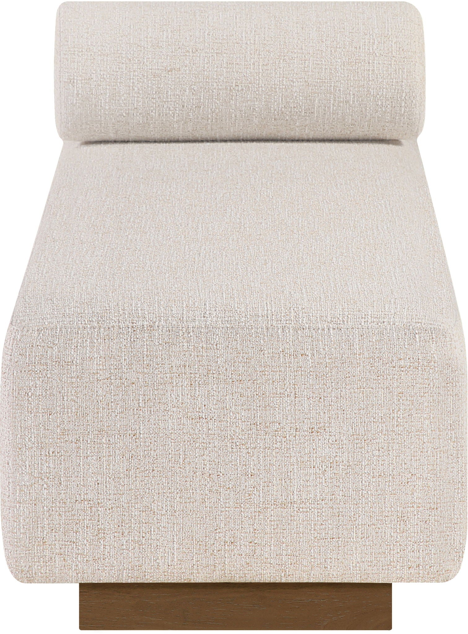 Zephyr - Linen Textured Fabric Upholstered Chaise - Painted Brown Walnut Base - Urban Living Furniture (Los Angeles, CA)