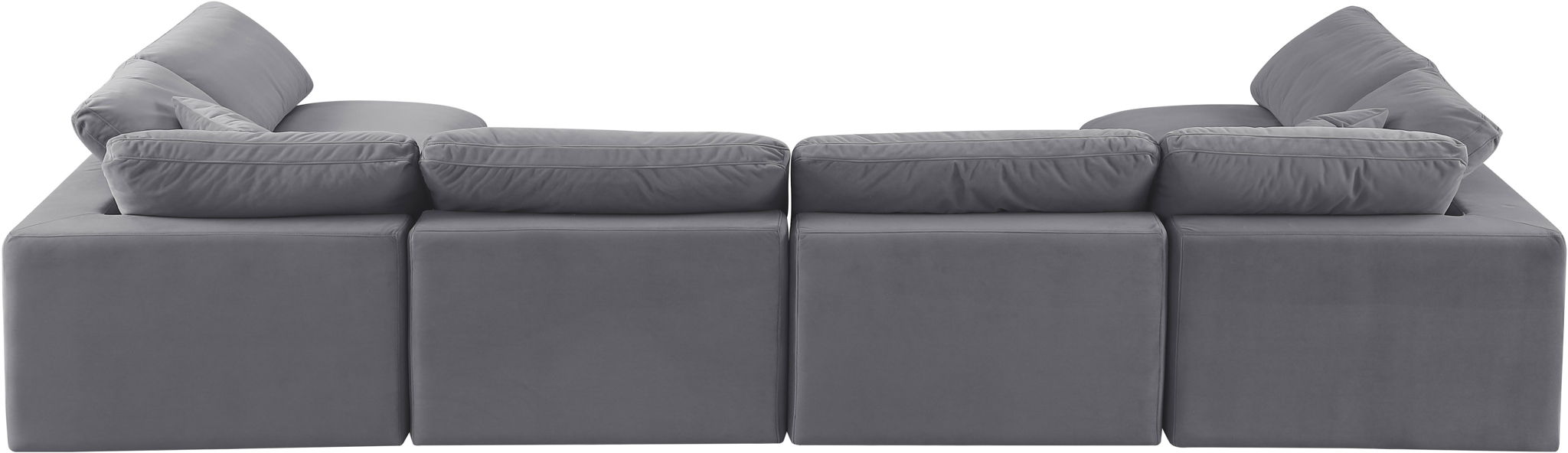 Comfy - 6 Piece Velvet Modular Armless Sectional - Urban Living Furniture (Los Angeles, CA)