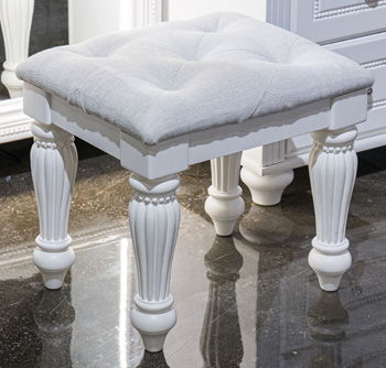 Kozlani - White - Vanity Upholstered Stool - Urban Living Furniture (Los Angeles, CA)