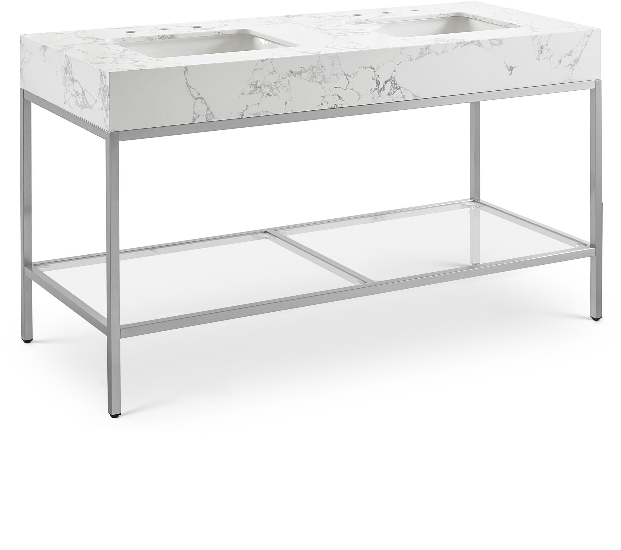 Marmo - Engineered Marble Bathroom Vanity With Chrome Base - Urban Living Furniture (Los Angeles, CA)
