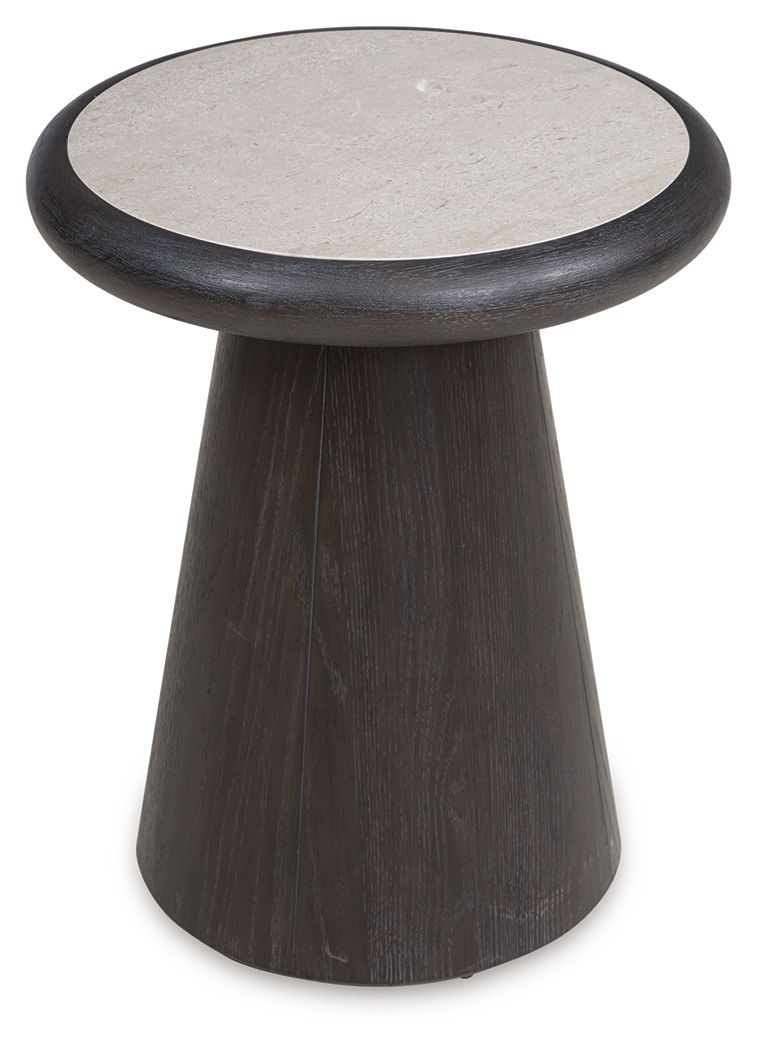 Bracken - French Black - Round End Table - Urban Living Furniture (Los Angeles, CA)
