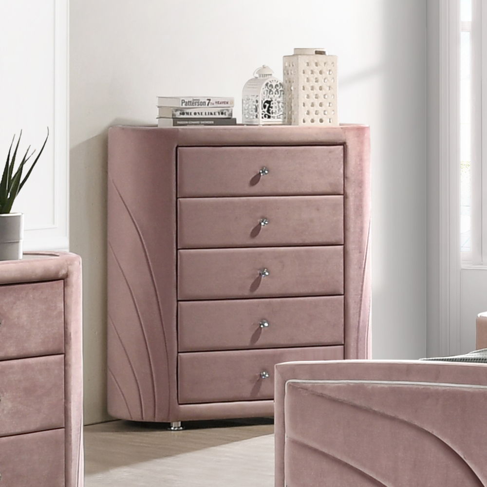 Salonia - Chest - Pink Velvet - Urban Living Furniture (Los Angeles, CA)