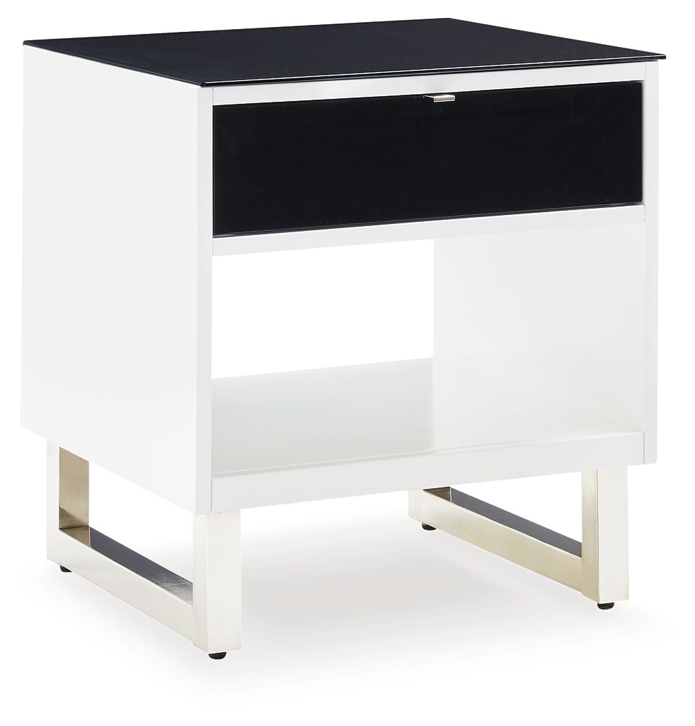 Gardoni - White / Black - Rectangular End Table - Urban Living Furniture (Los Angeles, CA)
