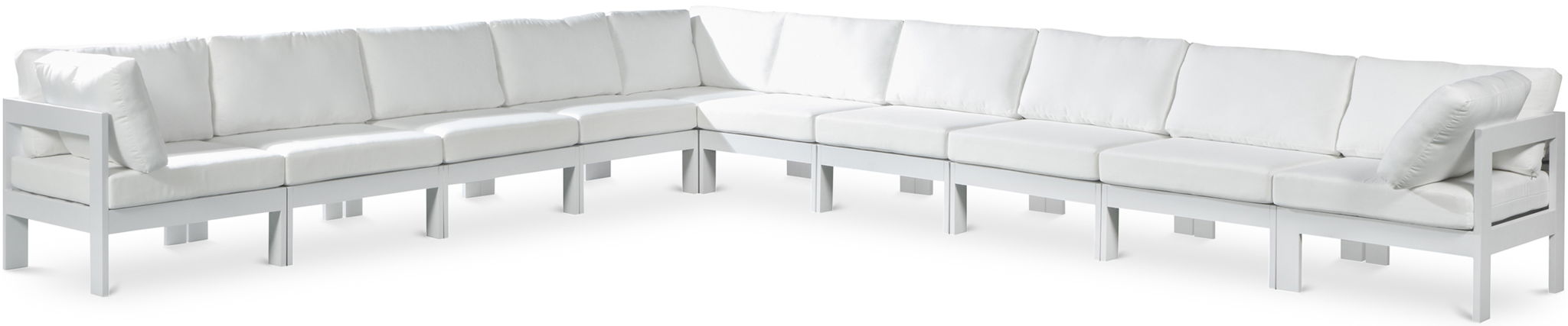 Nizuc - Outdoor Patio 10 Piece Modular Sectional With White Frame - Urban Living Furniture (Los Angeles, CA)