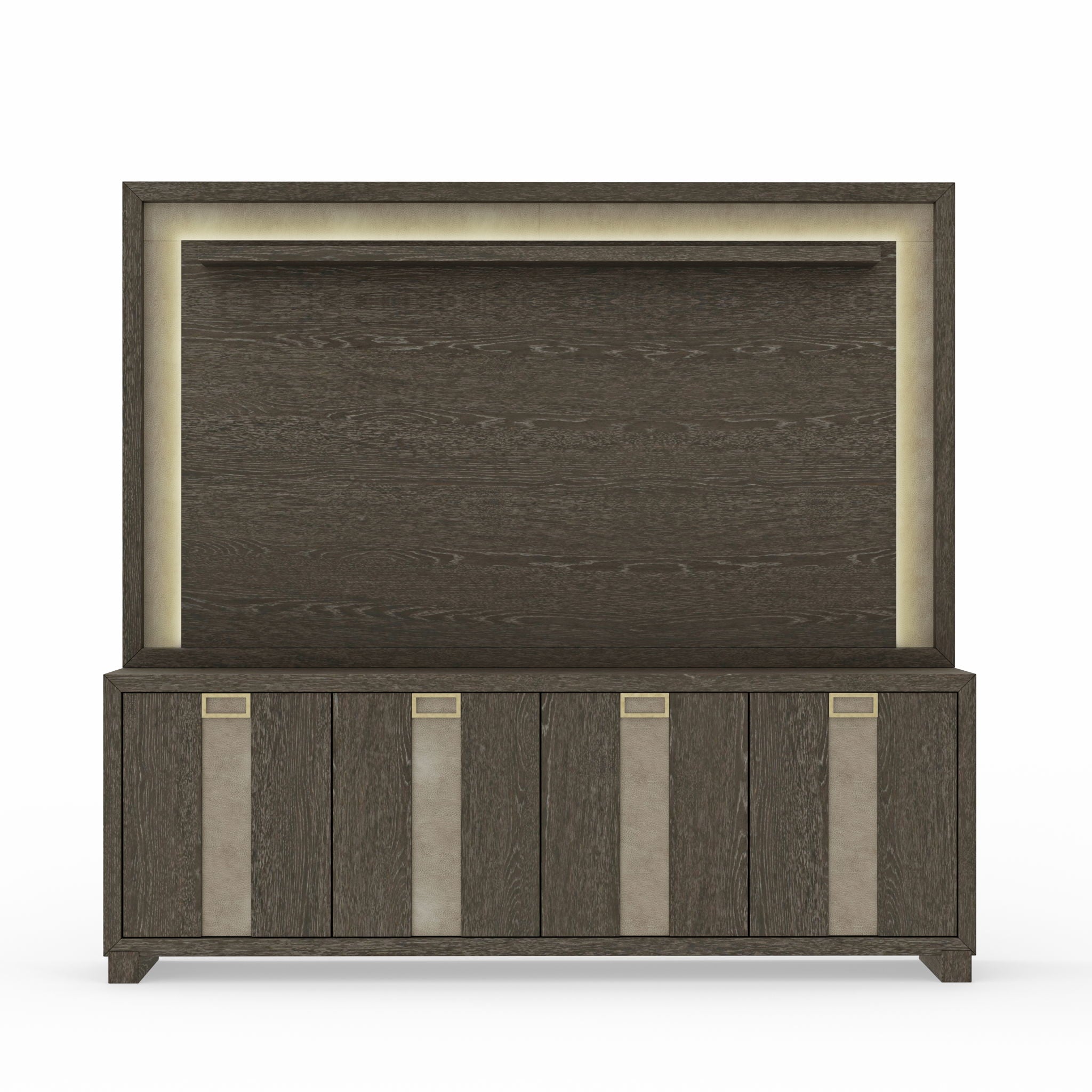Ascent - 90" TV Console With Hutch And Back Panel - Dark Chocolate - Urban Living Furniture (Los Angeles, CA)
