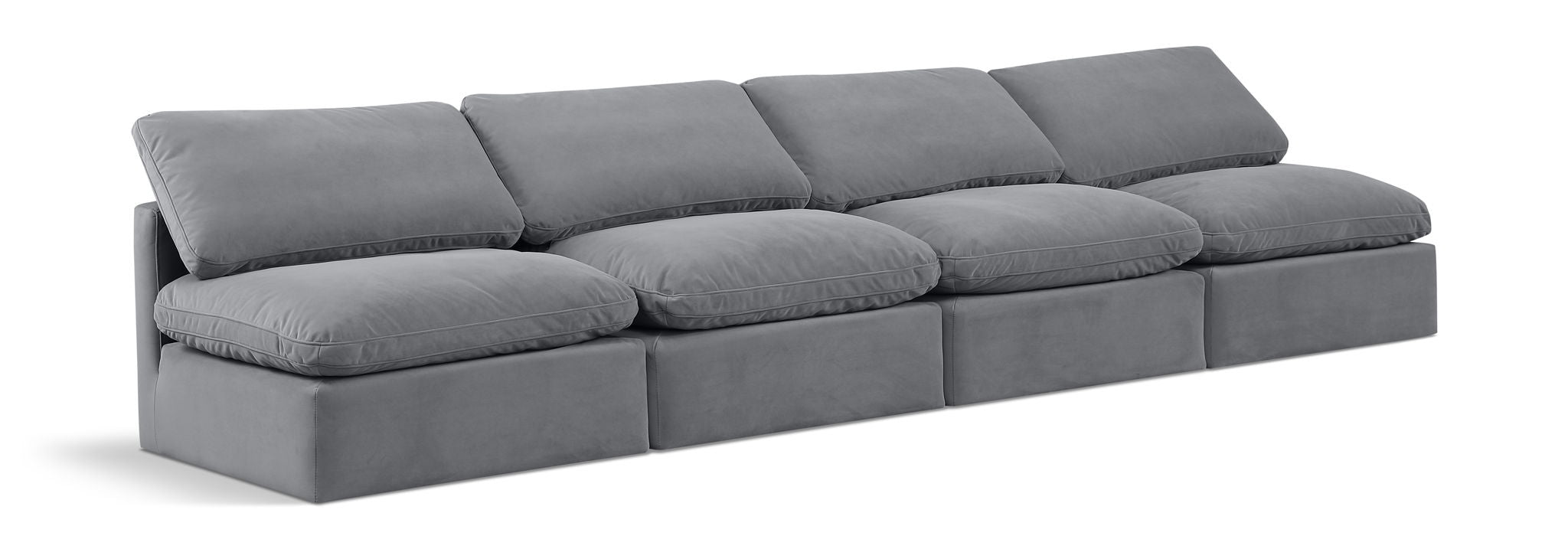 Indulge - Velvet 4 Seat Modular Armless Sofa - Urban Living Furniture (Los Angeles, CA)