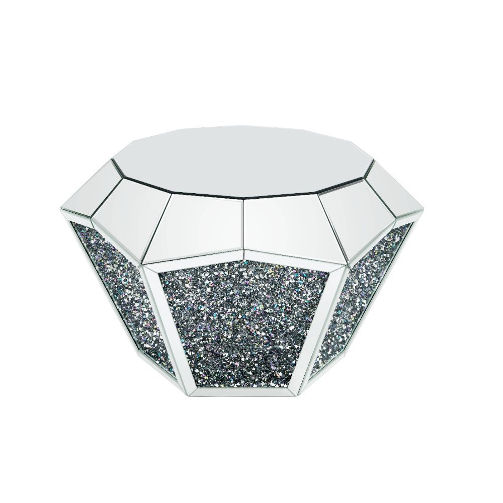 Noralie - 18" Coffee Table - Mirrored & Faux Diamonds - Urban Living Furniture (Los Angeles, CA)