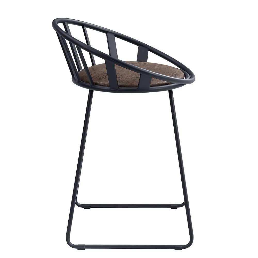 Zudora - Counter Height Chair (Set of 2) - Synthetic Leather & Black - Urban Living Furniture (Los Angeles, CA)