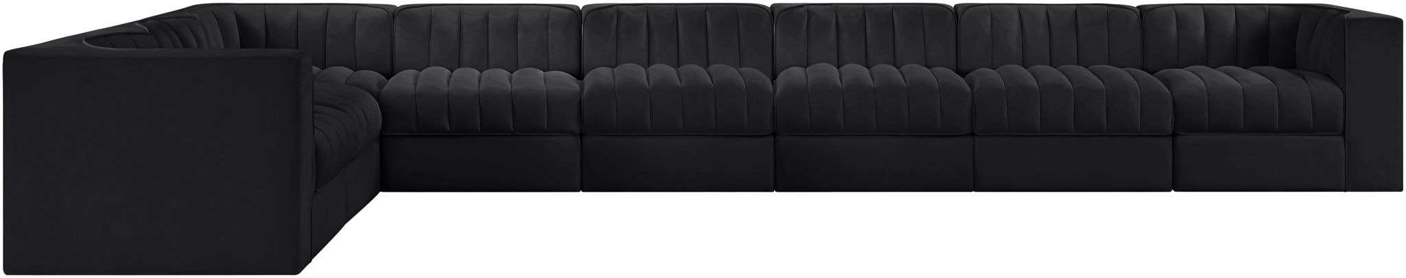 Rummi - Velvet Performance Fabric Upholstered 8 Piece Modular Sectional (With 3 Corner Chairs) - Urban Living Furniture (Los Angeles, CA)
