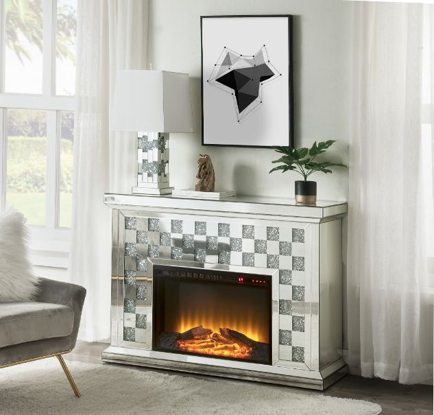 Noralie - Fireplace - Faux Diamonds & Mirrored - Urban Living Furniture (Los Angeles, CA)