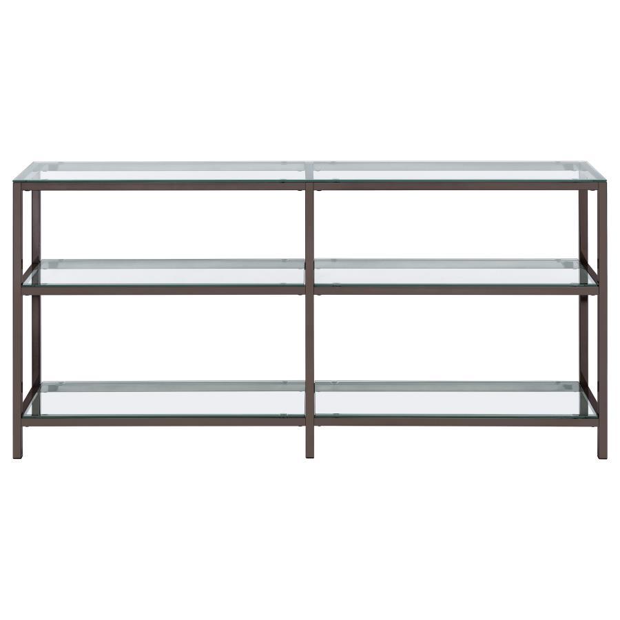 Kate - Console Bookcases - Black Nickel - Urban Living Furniture (Los Angeles, CA)