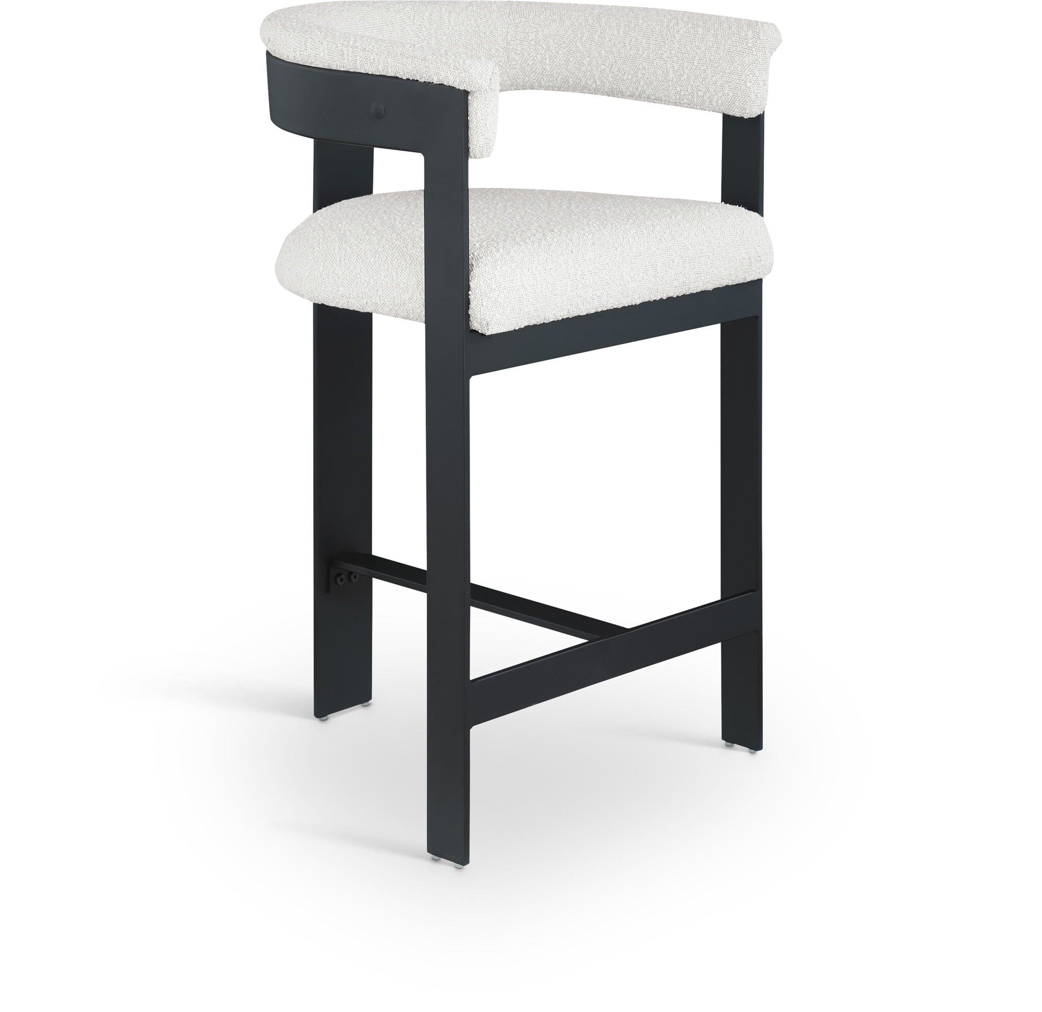 Romeo - Boucle Counter Stool With Black Base (Set of 2) - Urban Living Furniture (Los Angeles, CA)