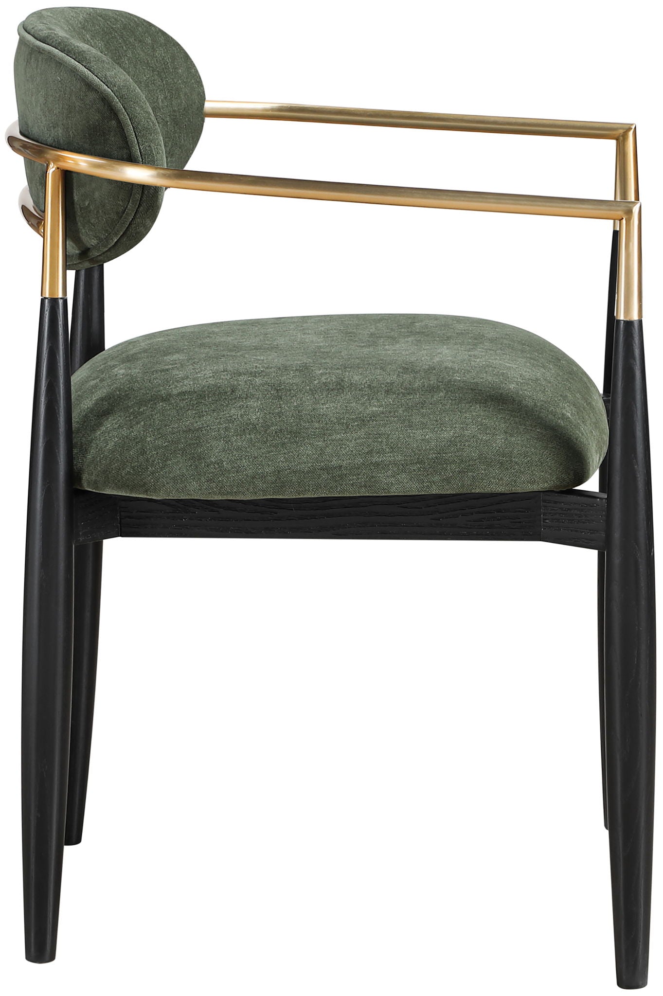 Riccio - Fabric Dining Arm Chair (Set of 2) - Black And Gold Frame - Urban Living Furniture (Los Angeles, CA)