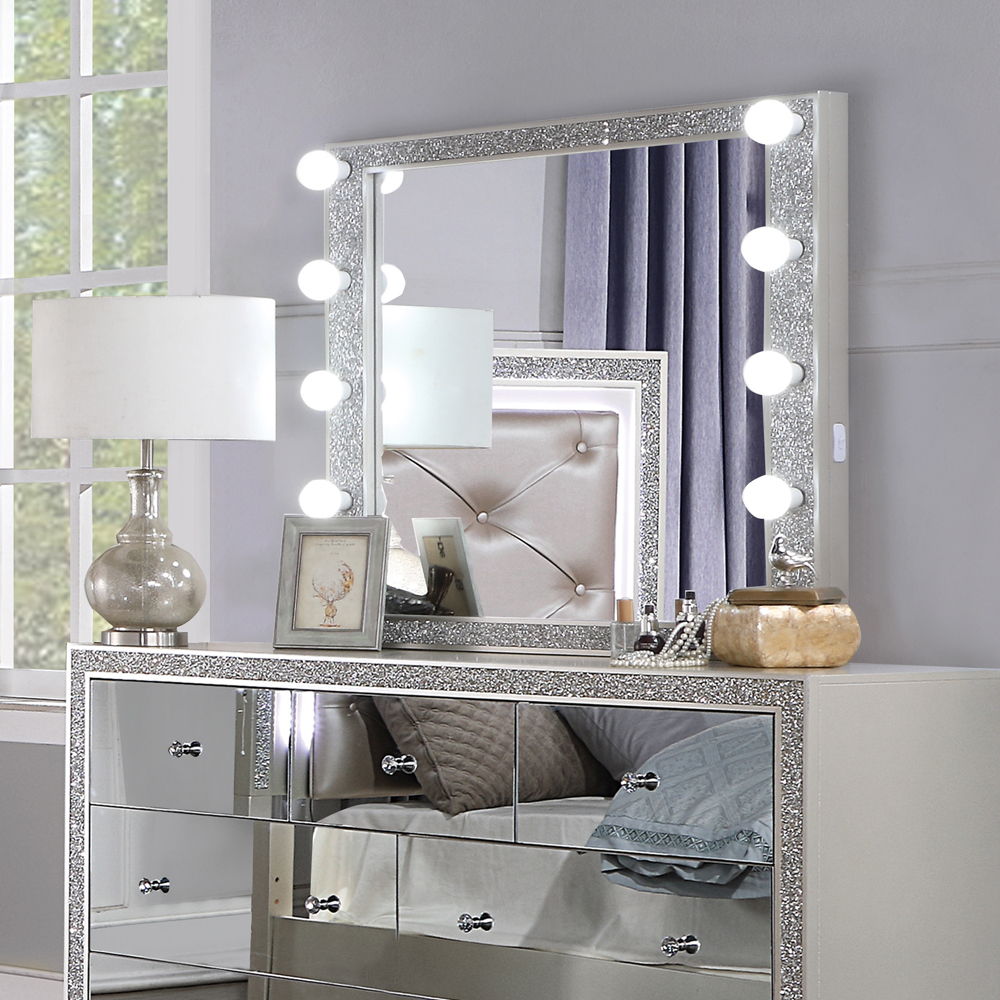 Sliverfluff - Mirror With Light - Mirrored & Champagne - Urban Living Furniture (Los Angeles, CA)
