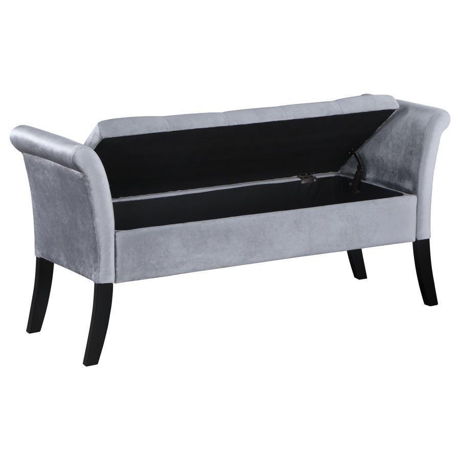 Farrah - Velvet Upholstered Rolled Arm Storage Bench - Urban Living Furniture (Los Angeles, CA)