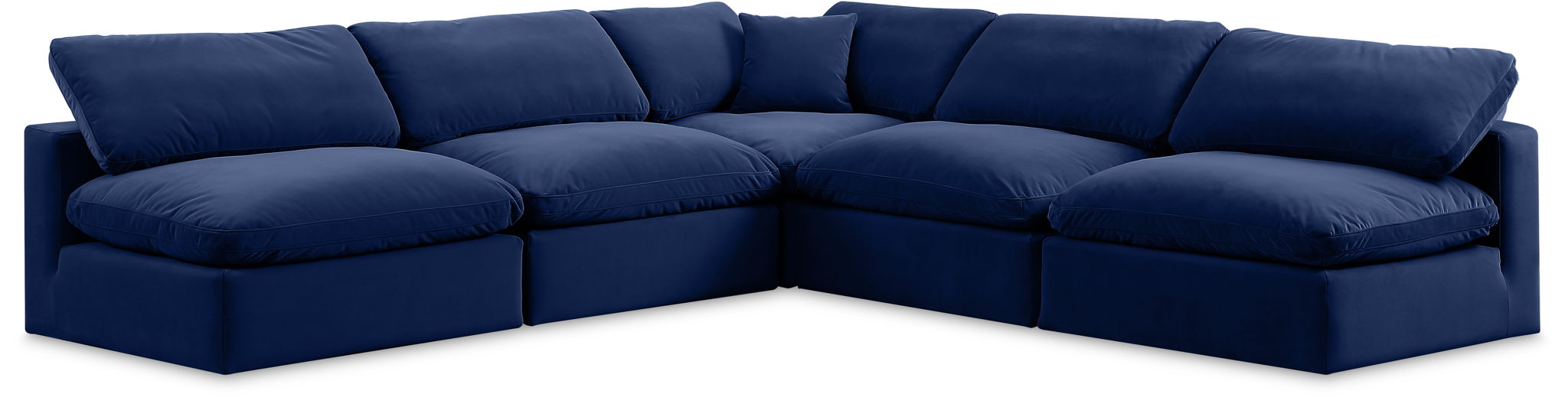 Comfy - 5 Piece Velvet Modular Corner Armless Sectional - Urban Living Furniture (Los Angeles, CA)