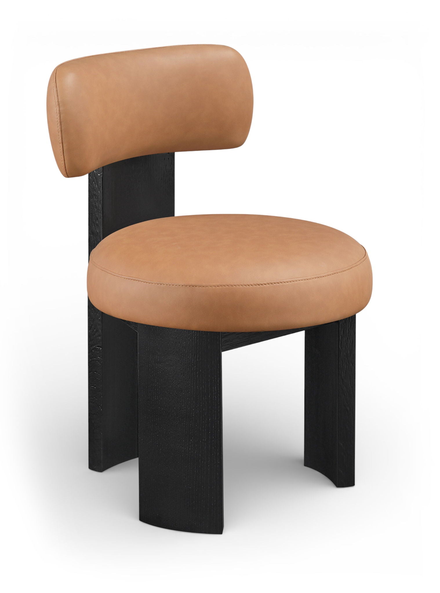 Atelier - Vegan Leather Upholstered Dining Chair (Set of 2) - Black Frame - Urban Living Furniture (Los Angeles, CA)
