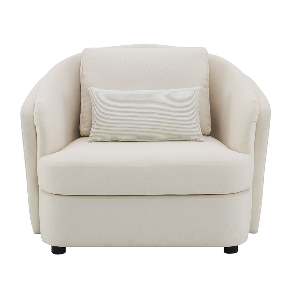 Mariko - Chair With Pillow - Beige Linen - Urban Living Furniture (Los Angeles, CA)