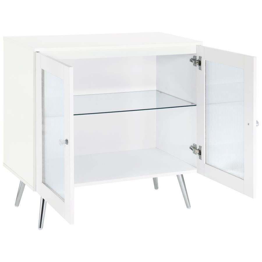 Nieta - 2 Door Engineered Wood Accent Cabinet - White High Gloss - Urban Living Furniture (Los Angeles, CA)