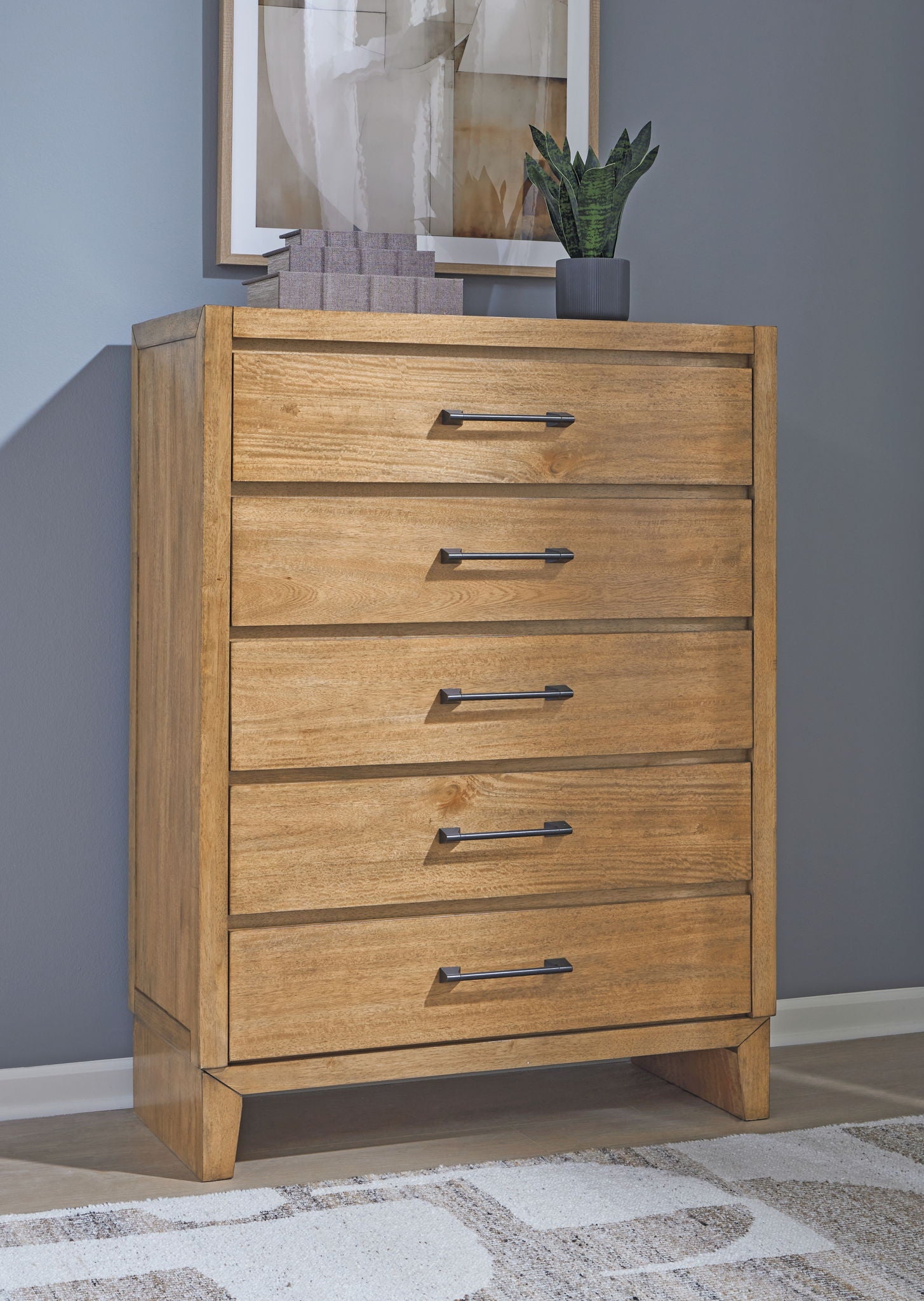 Sherbana - Light Brown - Five Drawer Chest - Urban Living Furniture (Los Angeles, CA)