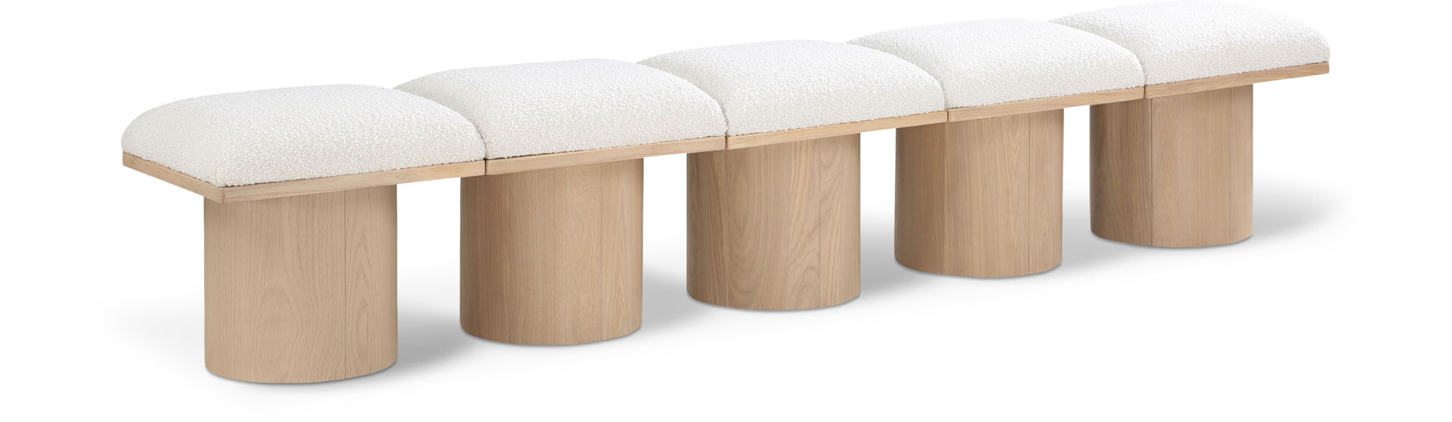 Pavilion - 5 Piece Modular Bench With Natural Base - Urban Living Furniture (Los Angeles, CA)