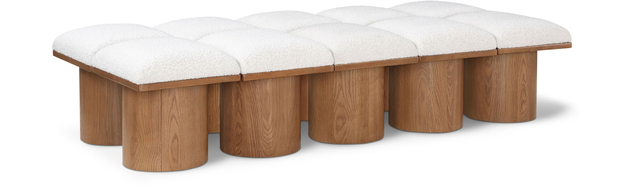 Pavilion - 10 Piece Modular Bench With Brown Base - Urban Living Furniture (Los Angeles, CA)