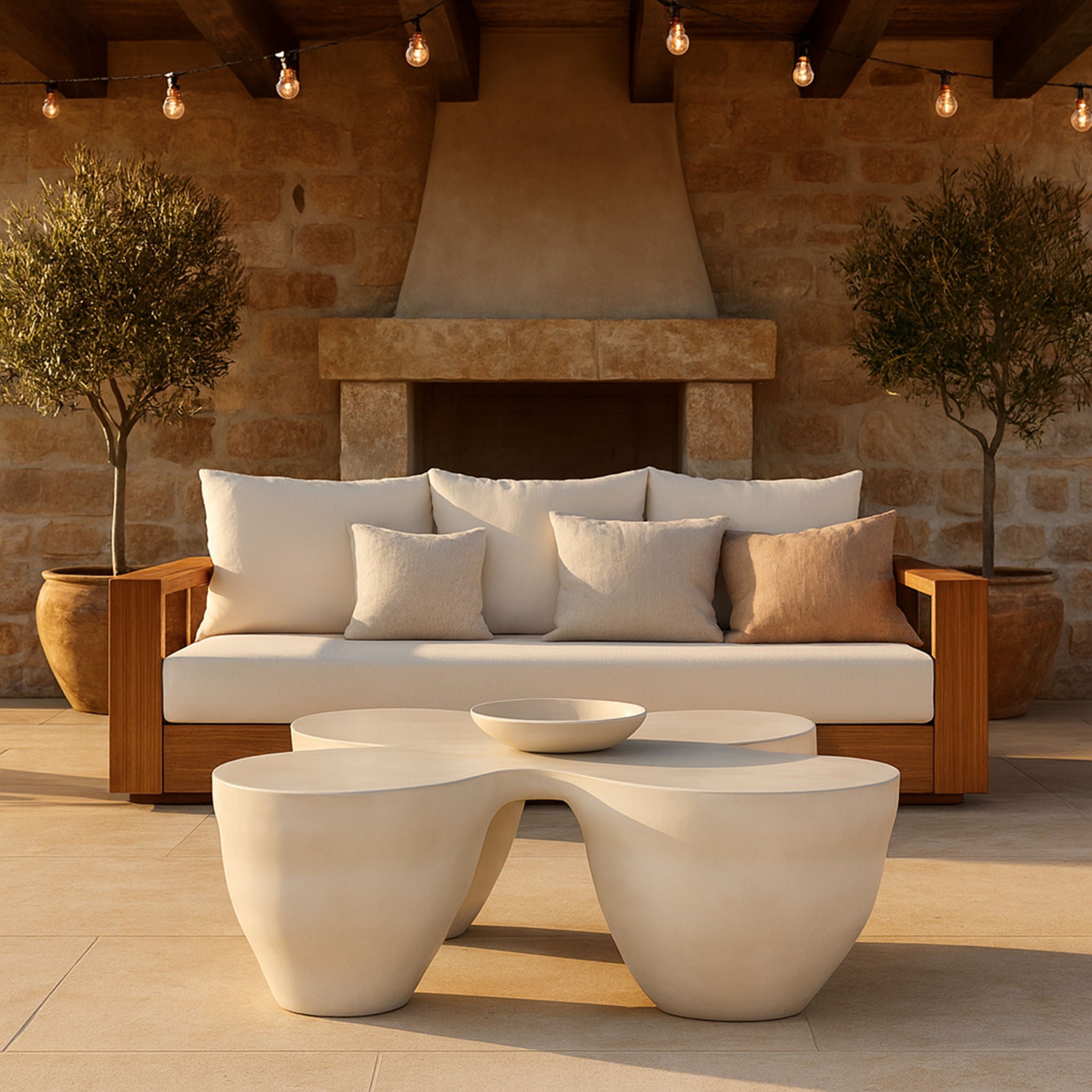 Fiore - Concrete Coffee Table - Taupe - Urban Living Furniture (Los Angeles, CA)