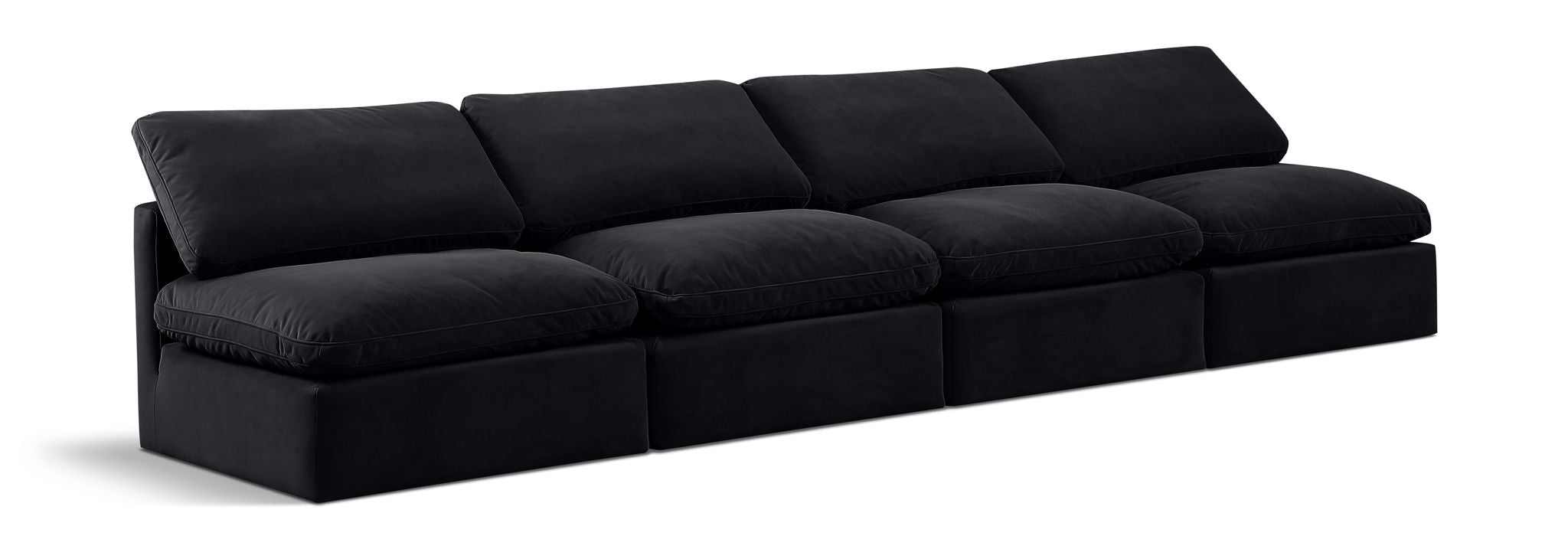 Indulge - Velvet 4 Seat Modular Armless Sofa - Urban Living Furniture (Los Angeles, CA)