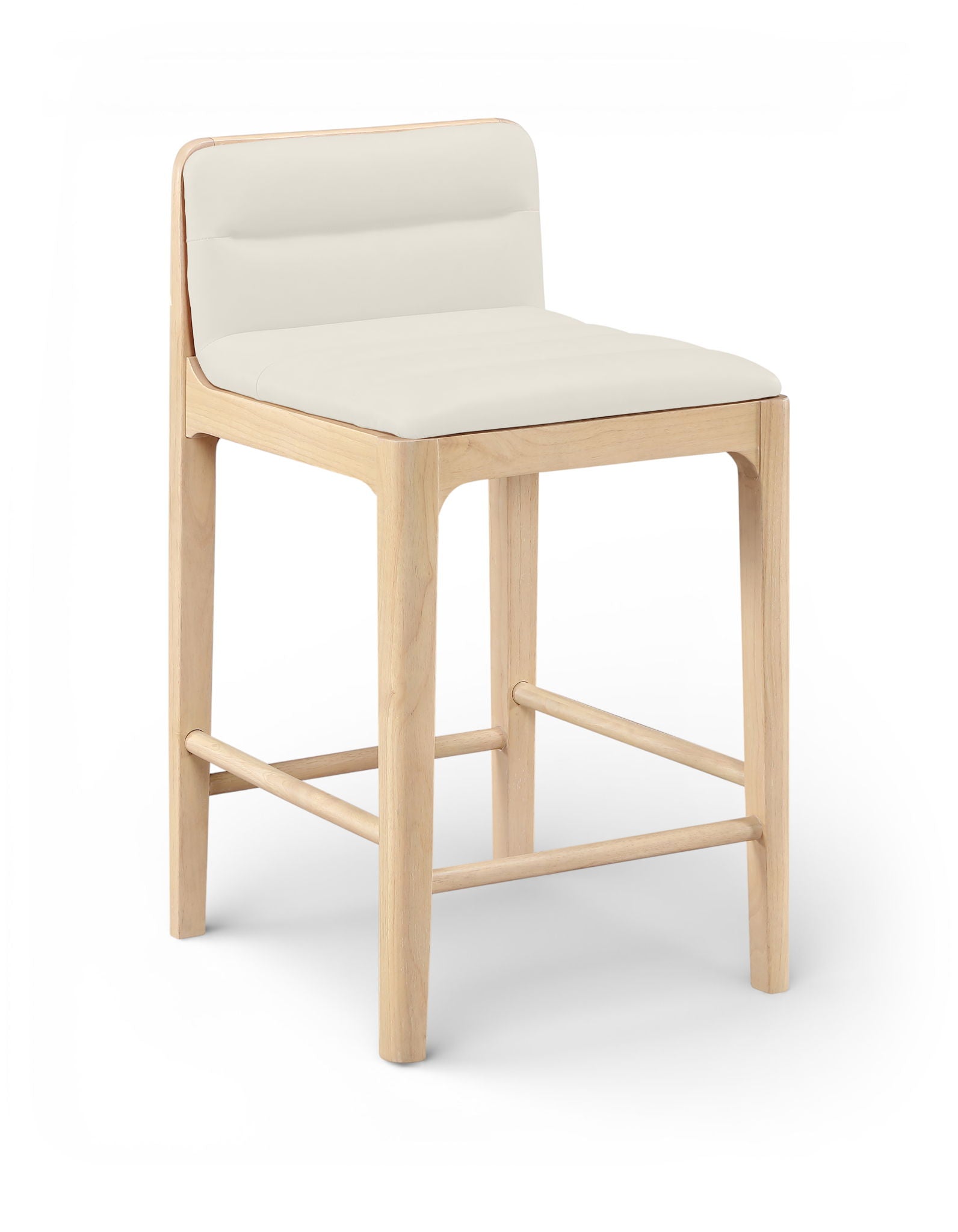 Ellis - Vegan Leather Upholstered Counter Stool (Set of 2) - Natural Base - Urban Living Furniture (Los Angeles, CA)