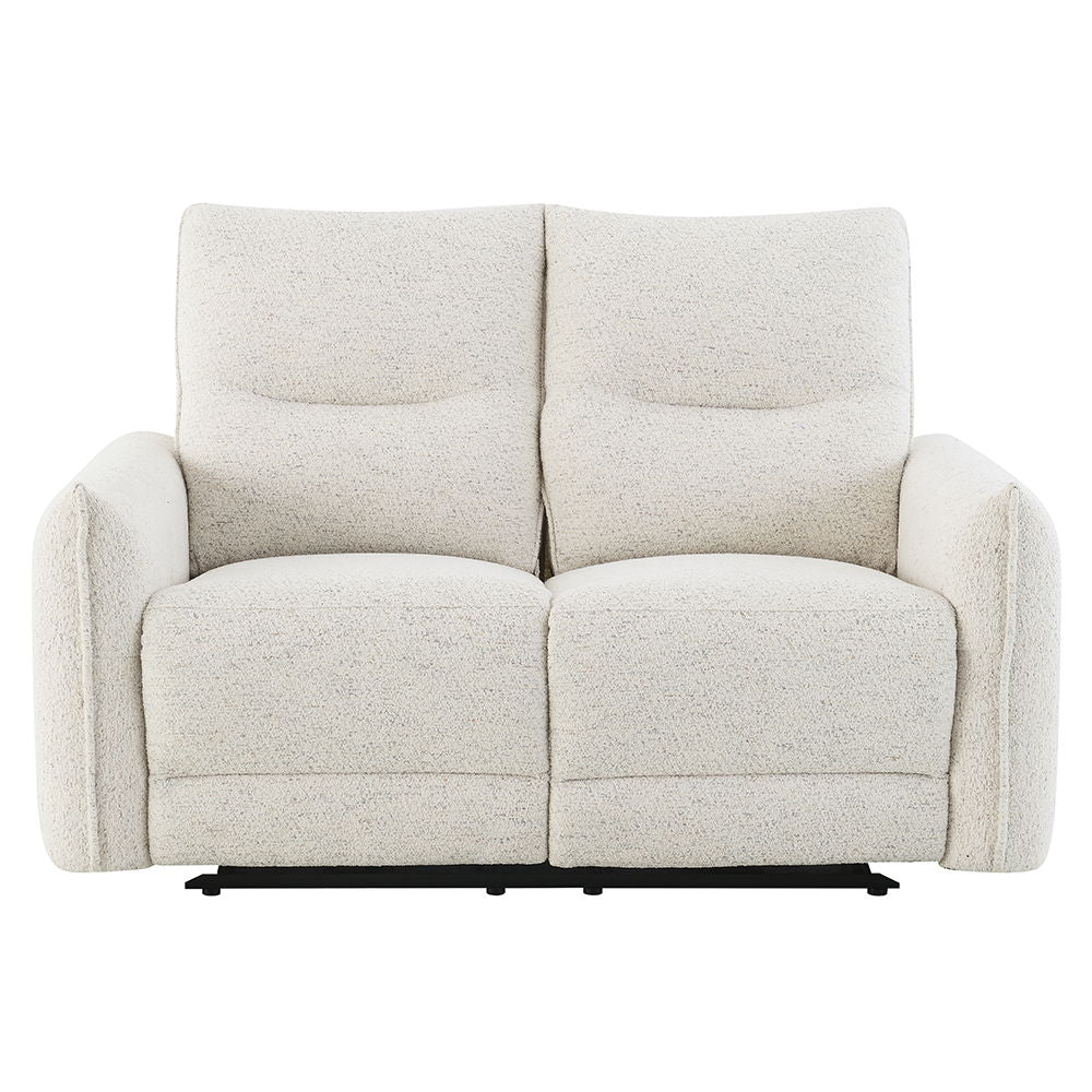 Lalisa - Power Motion Loveseat With USB Port - Cream Chenille - Urban Living Furniture (Los Angeles, CA)