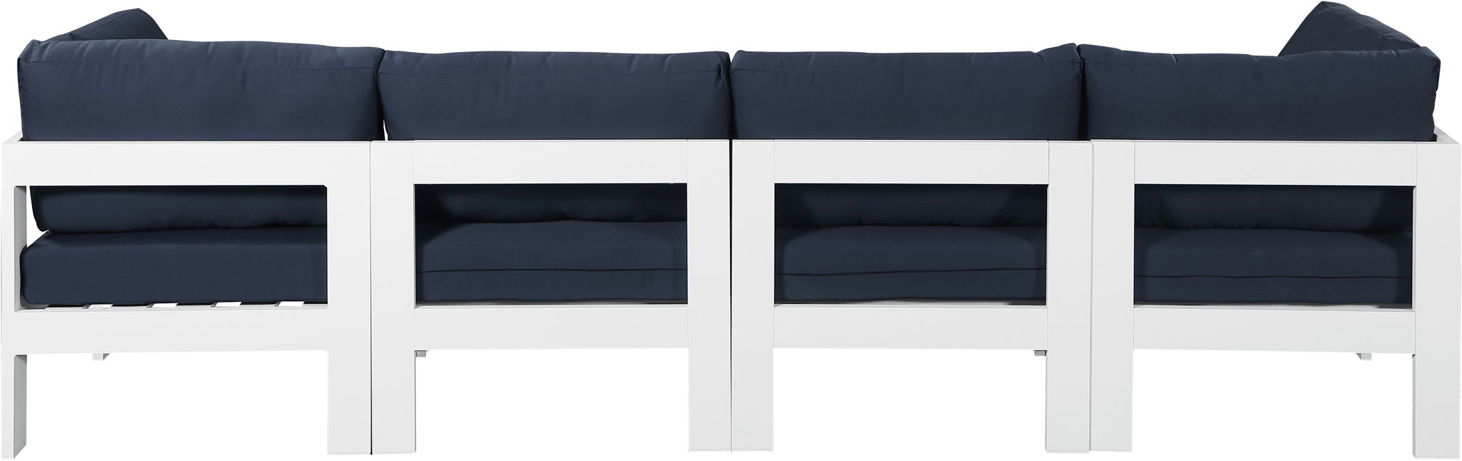 Nizuc - Outdoor Patio 4 Seat Modular Sofa With White Frame - Urban Living Furniture (Los Angeles, CA)