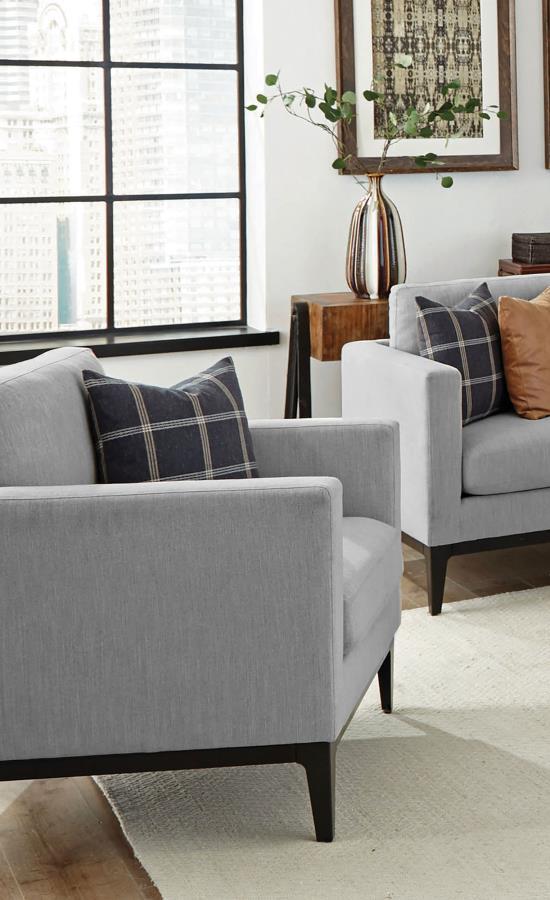 Apperson - Upholstered Track Arm Accent Chair - Light Gray - Urban Living Furniture (Los Angeles, CA)