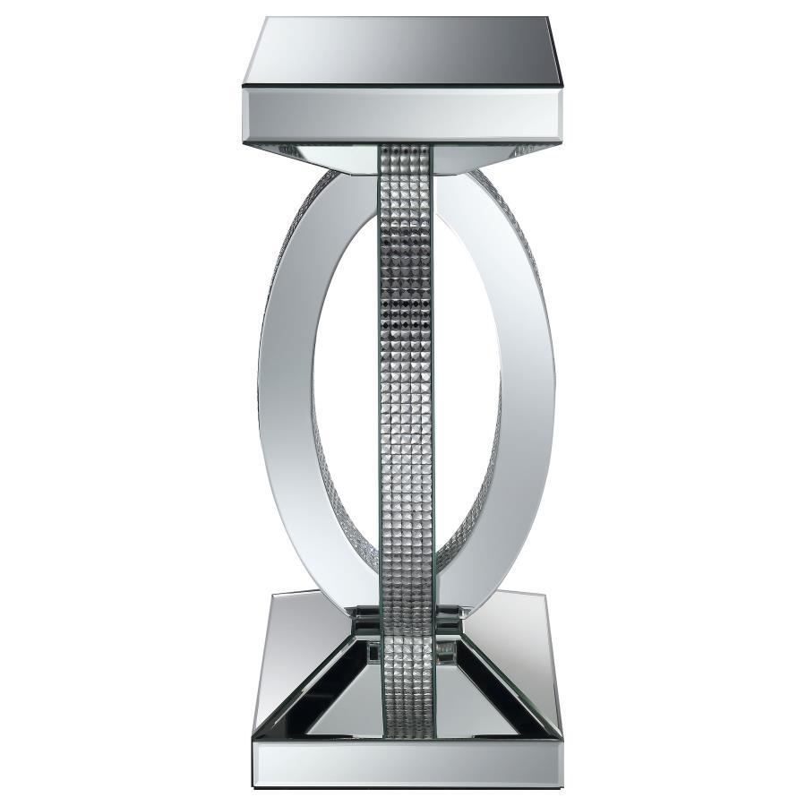 Amalia - Square Mirrored Acrylic Crystal Side End Table - Silver - Urban Living Furniture (Los Angeles, CA)