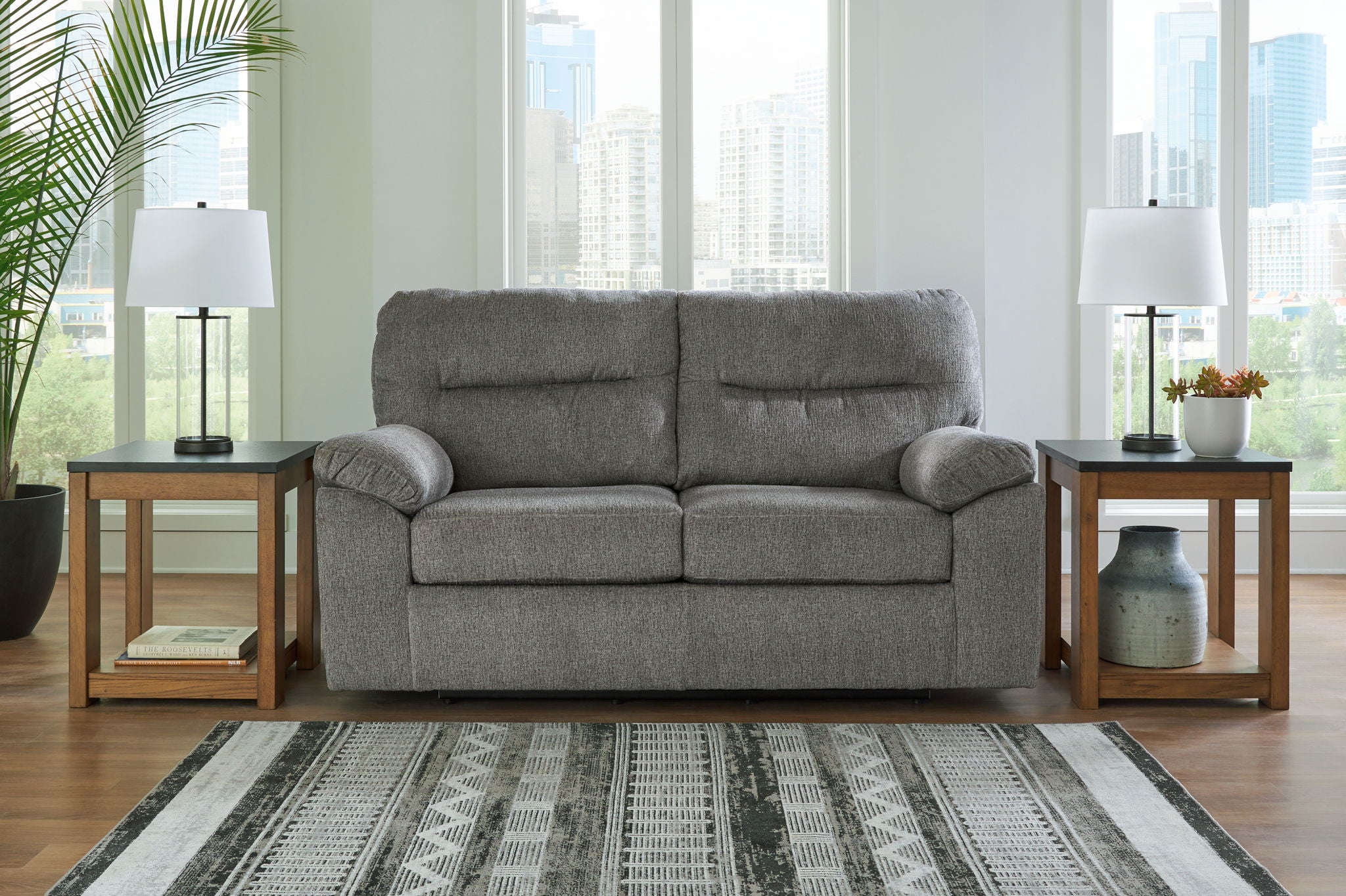 Bindura - Mineral - Glider Loveseat - Urban Living Furniture (Los Angeles, CA)