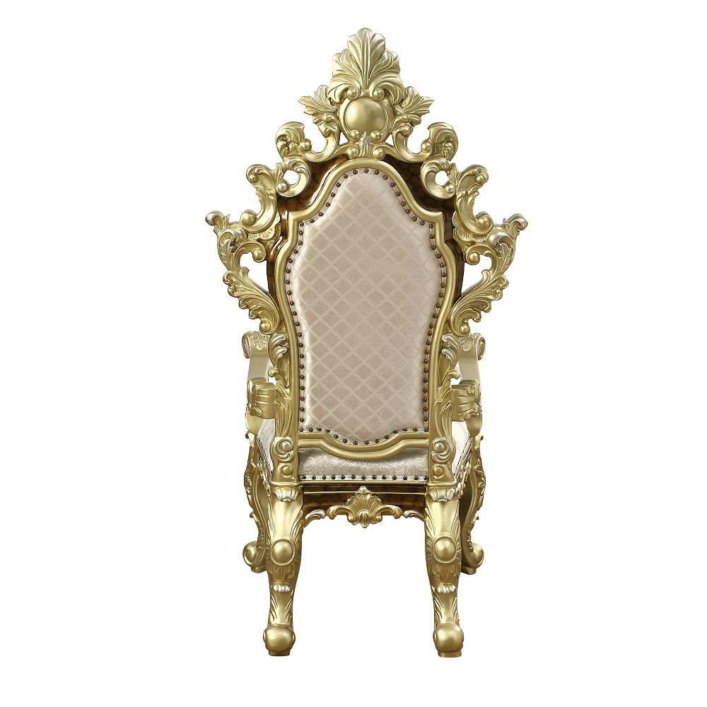 Desiderius - Arm Chair (Set of 2) - Antique Gold & Hand-Painted Brown - Urban Living Furniture (Los Angeles, CA)