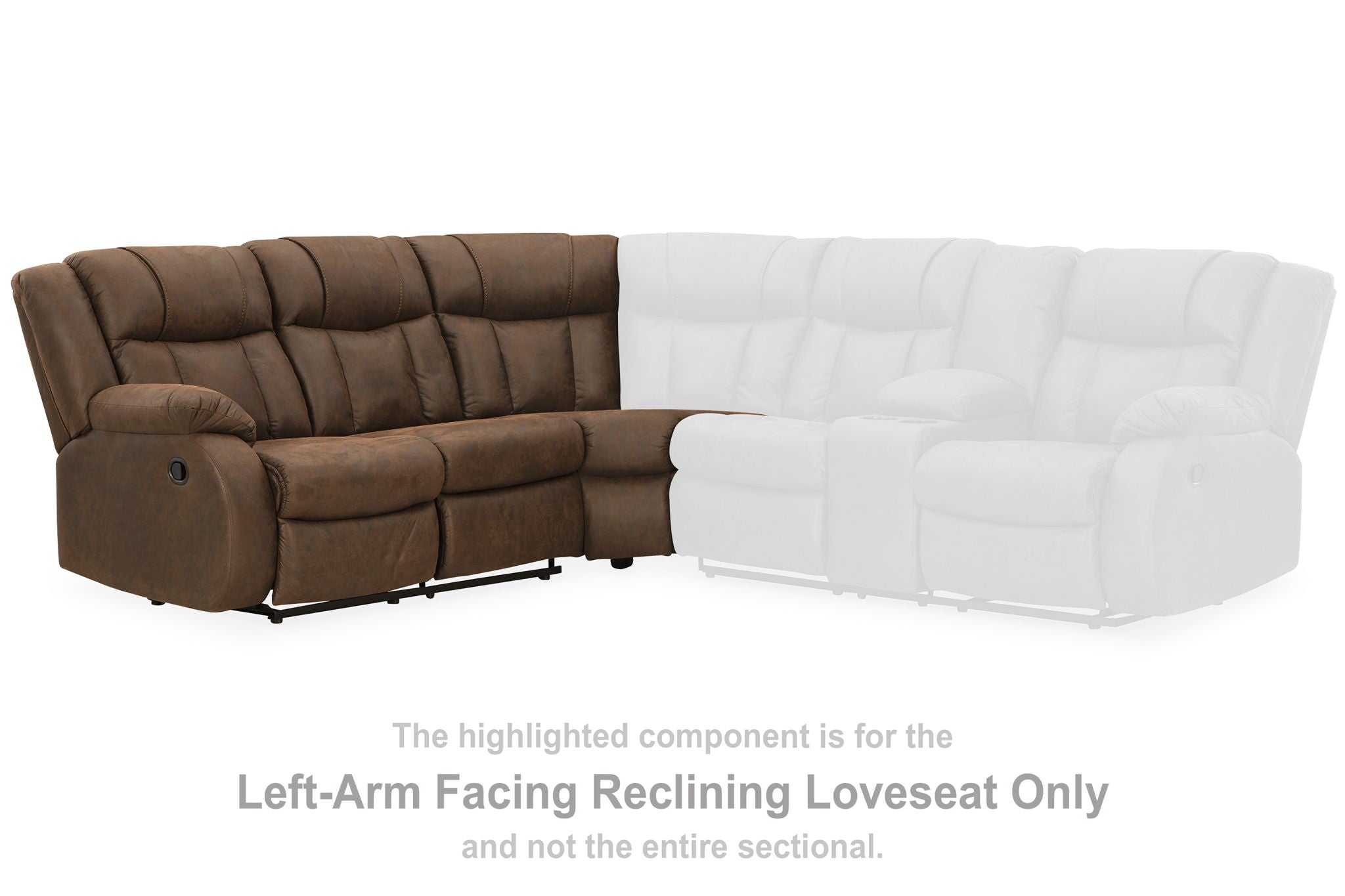 Trail Boys - Walnut - Laf Reclining Loveseat - Urban Living Furniture (Los Angeles, CA)