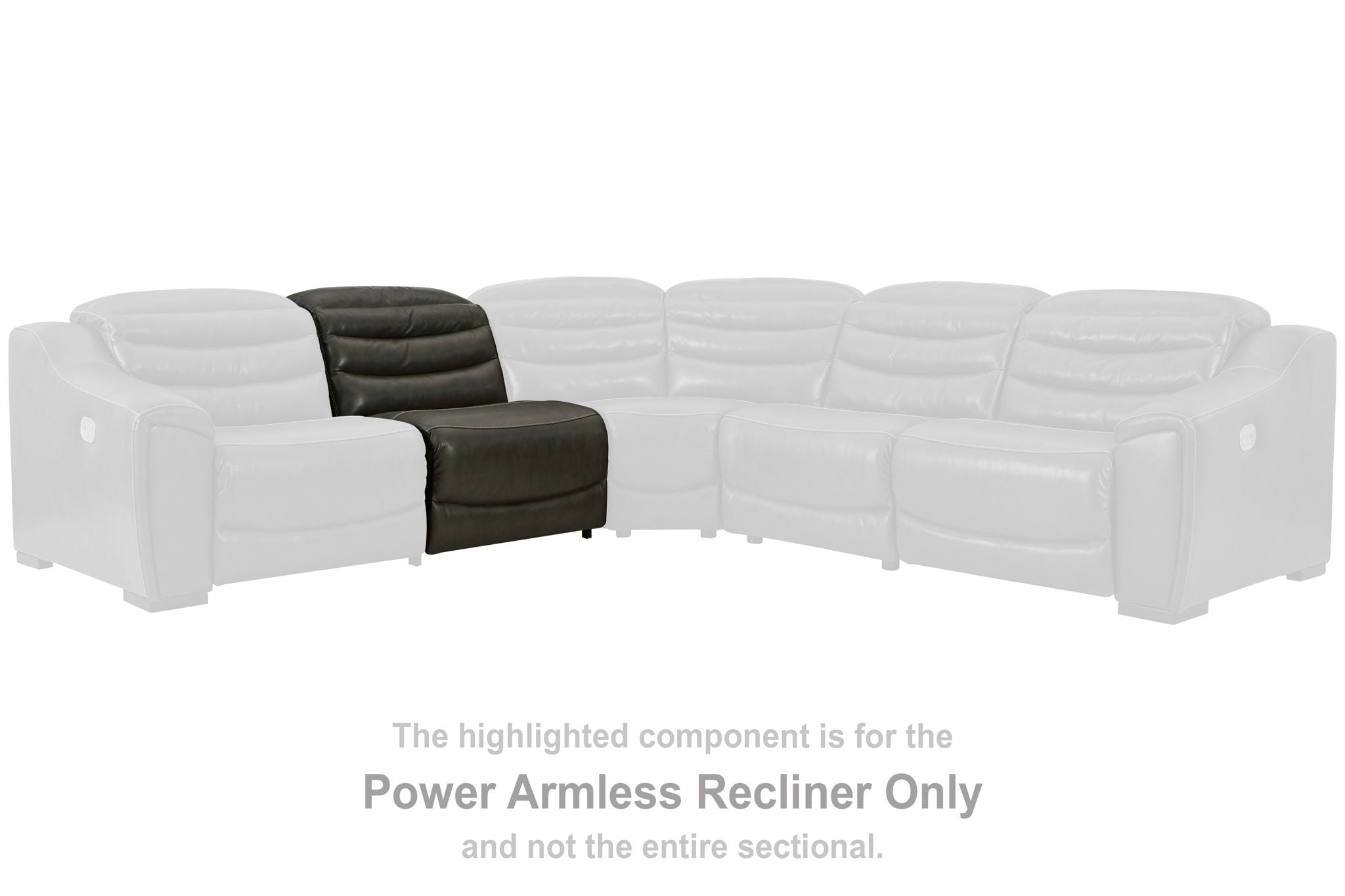 Center Line - Dark Gray - PWR Armless REC w/Adj Headrest - Urban Living Furniture (Los Angeles, CA)