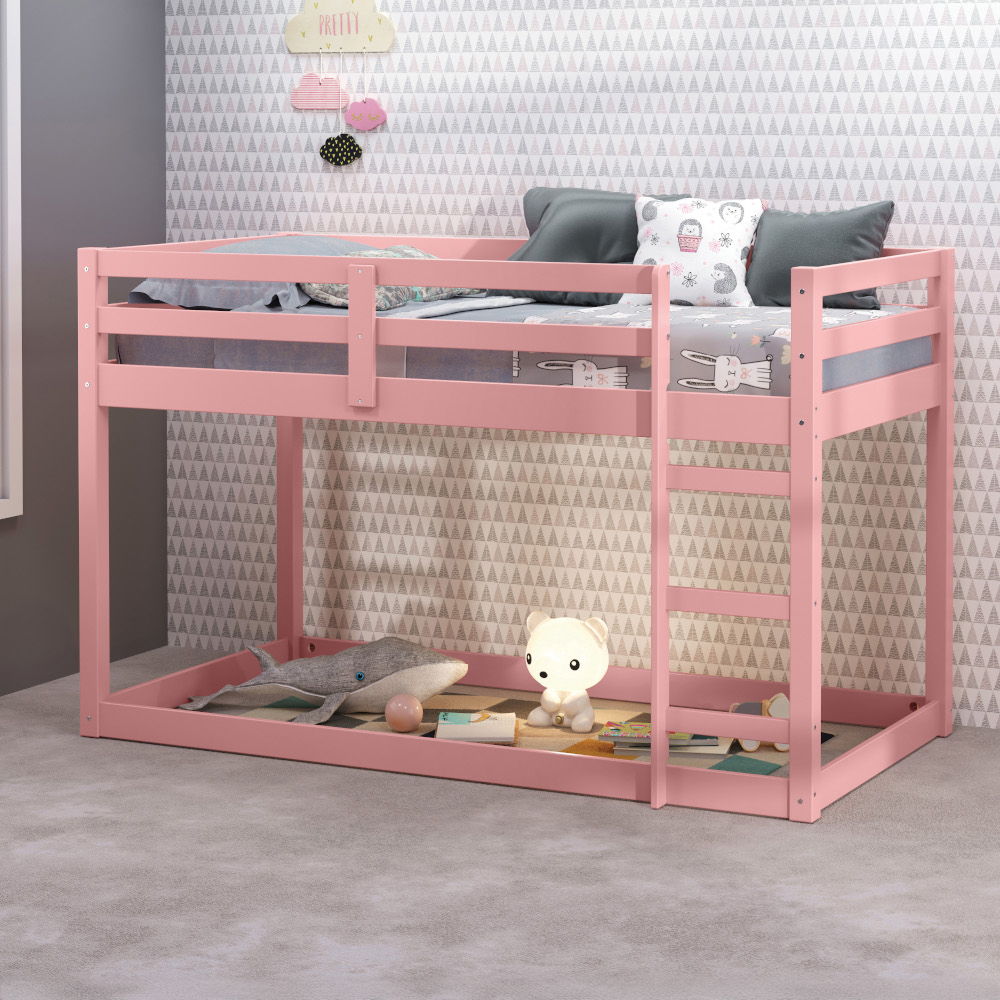 Gaston II - Twin Loft Bed - Pink - Urban Living Furniture (Los Angeles, CA)