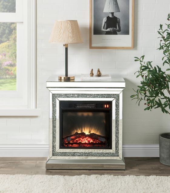 Noralie - 28" Fireplace - Mirrored & Faux Diamonds - Urban Living Furniture (Los Angeles, CA)
