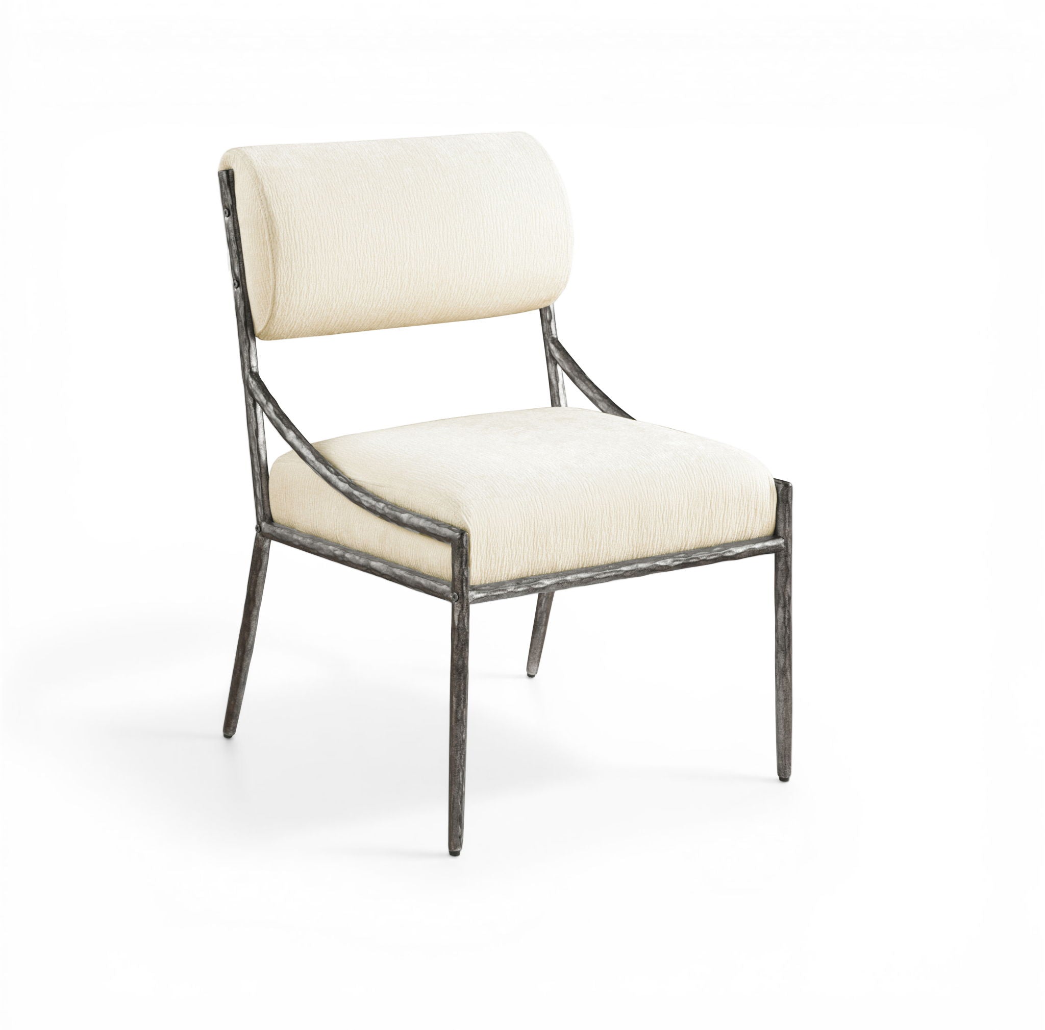 Bastille - Upholstered Dining Side Chair (Set of 2) - Silver Frame - Urban Living Furniture (Los Angeles, CA)