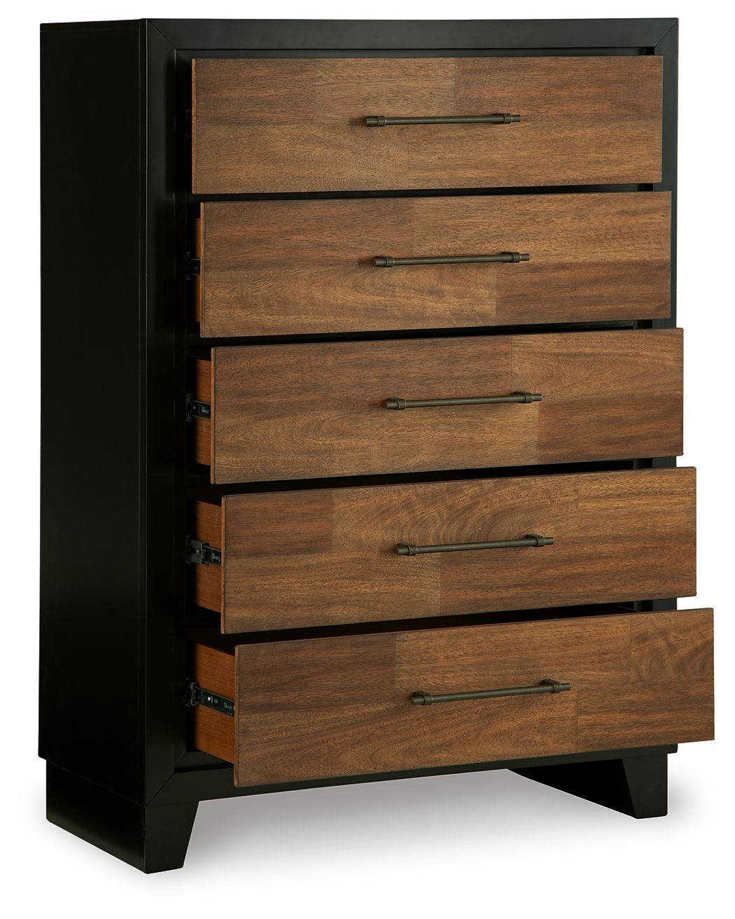 Kraeburn - Brown / Black - Five Drawer Chest - Urban Living Furniture (Los Angeles, CA)